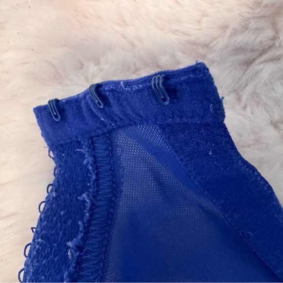 Elomi Tiffany Blue Floral Lace Bra 36 H US sizing fair-good see photos - Picture 6 of 11